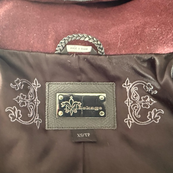 Mackage Toggle Wool Coat in Maroon - Picture 9 of 10